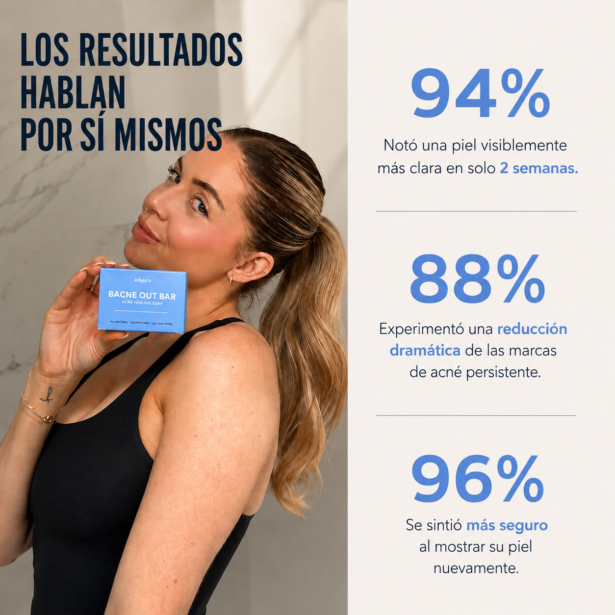 Elyra barra natural para combatir el acné corporal