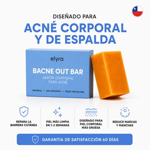 Elyra barra natural para combatir el acné corporal